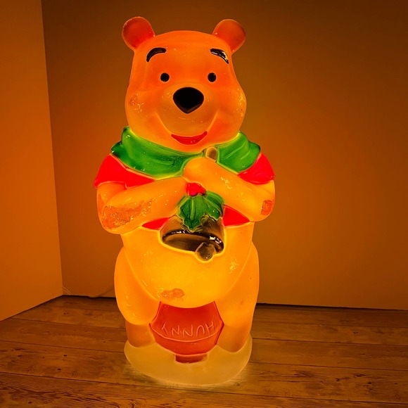 Santa's Best Holiday Vintage Blow Mold Disney Winnie The Pooh